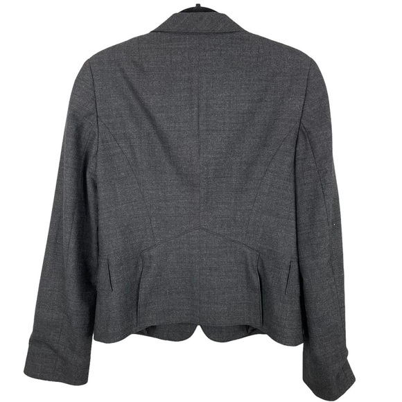 Akris Punto Charcoal Gray Three-Button Wool Blazer - Picture 5 of 5